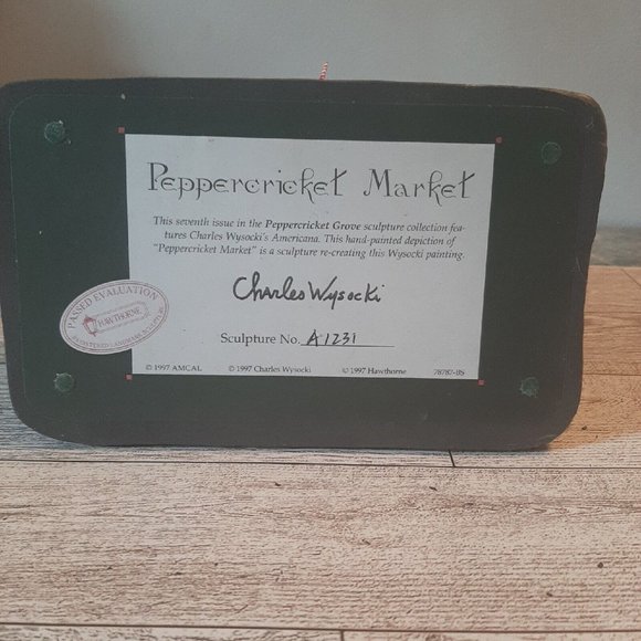 Hawthorne Village Peppercricket Market Charles Wysocki Sculpture Florist Meat - Picture 10 of 12